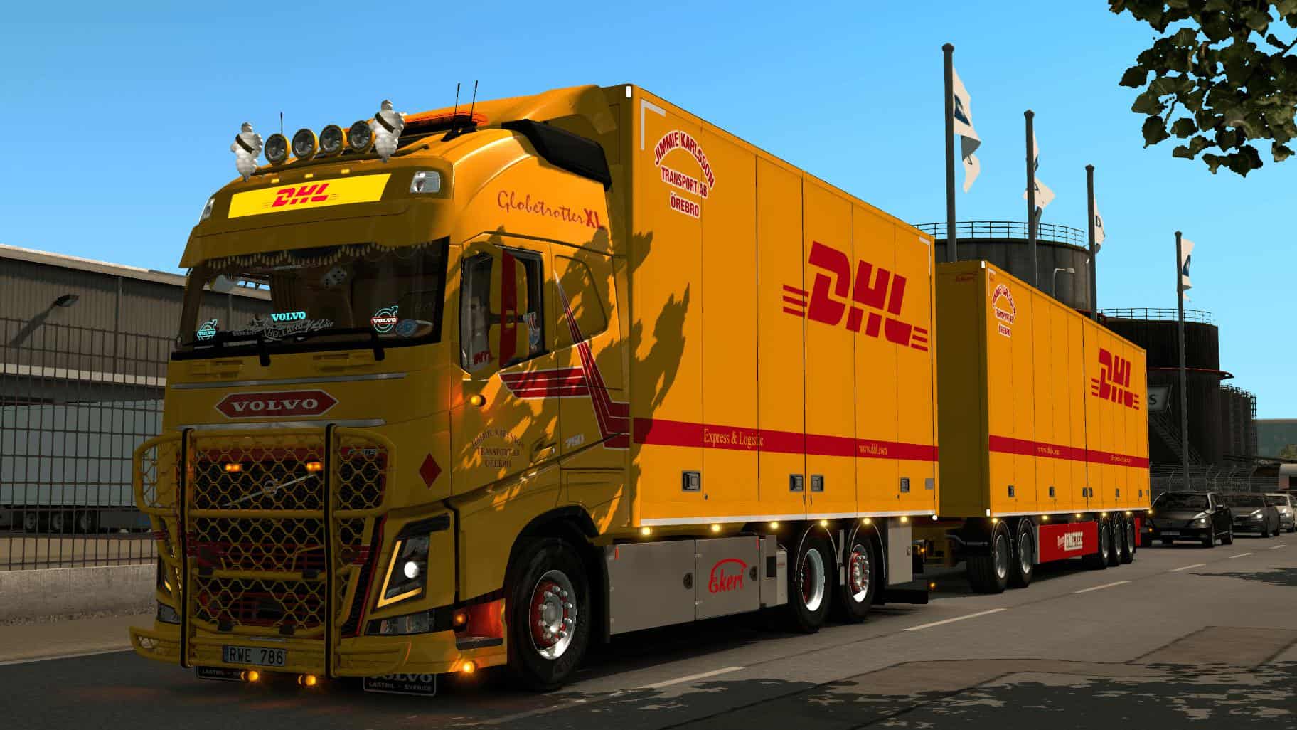 VOLVO BY EUGENE TANDEM DHL JIMMIE KARLSSONS 1.35 MOD - ETS2 Mod Download