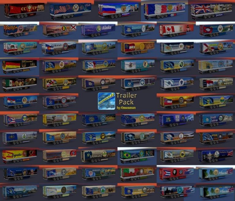 TRAILER PACK GEOGRAPHIC V1.02.01 TRAILERS - ETS2 Mod Download