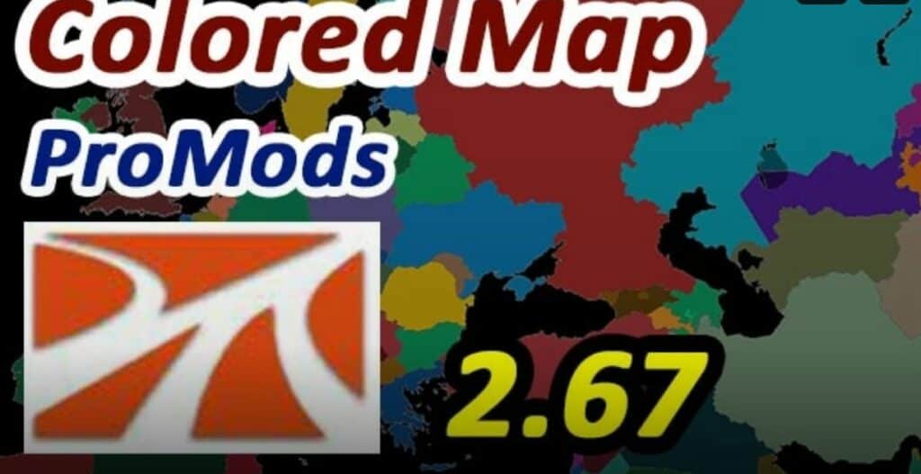 Colored Map for ProMods v1.1 1.48.5 - ETS2 Mod Download