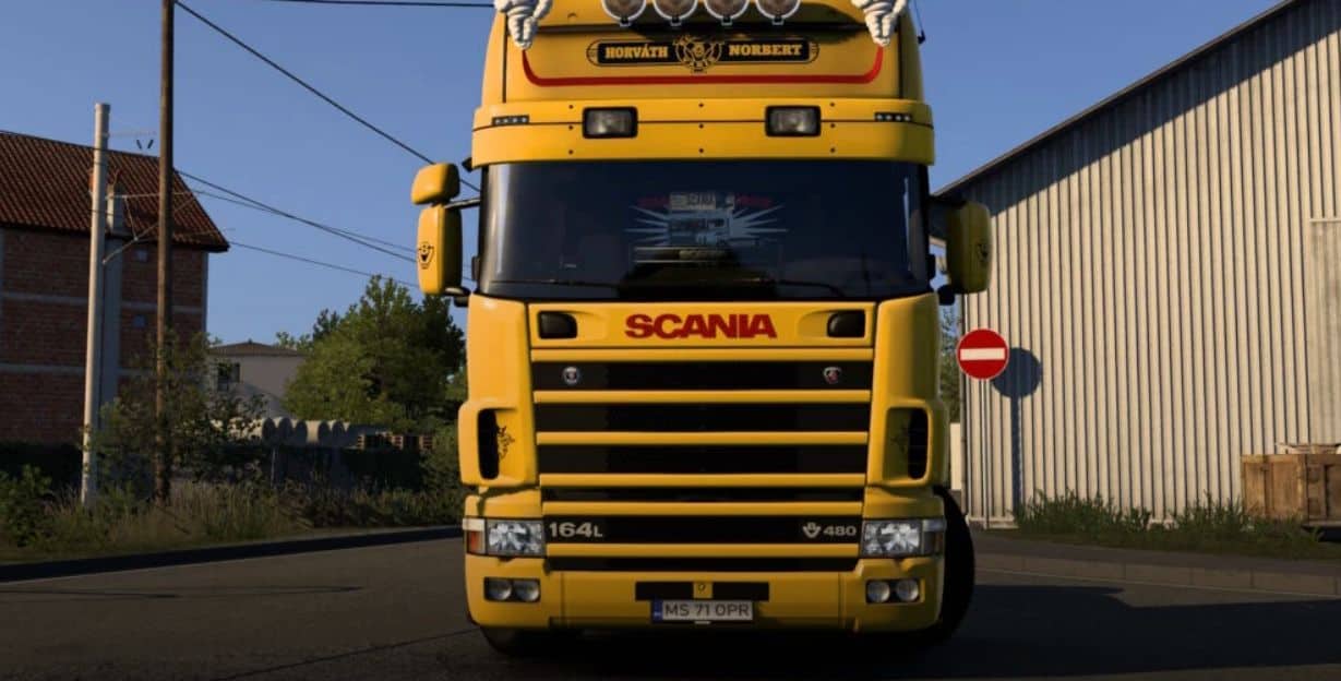 Yellow Rjl Skin Horváth Norbert skin for RJL Scania 4 v1.0 - ETS2 Mod Download