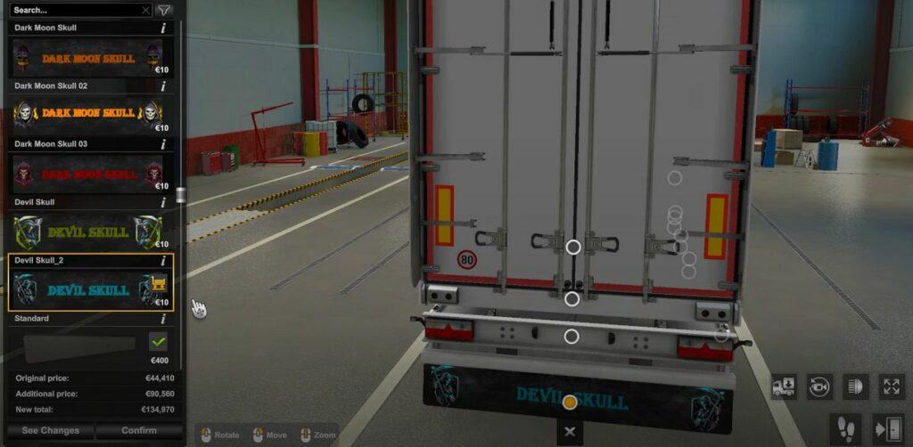 Box Trailer Skull Mudflaps 1.49 - ETS2 Mod Download