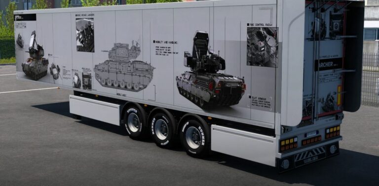 Military Box Trailer Skin 1.49 - ETS2 Mod Download